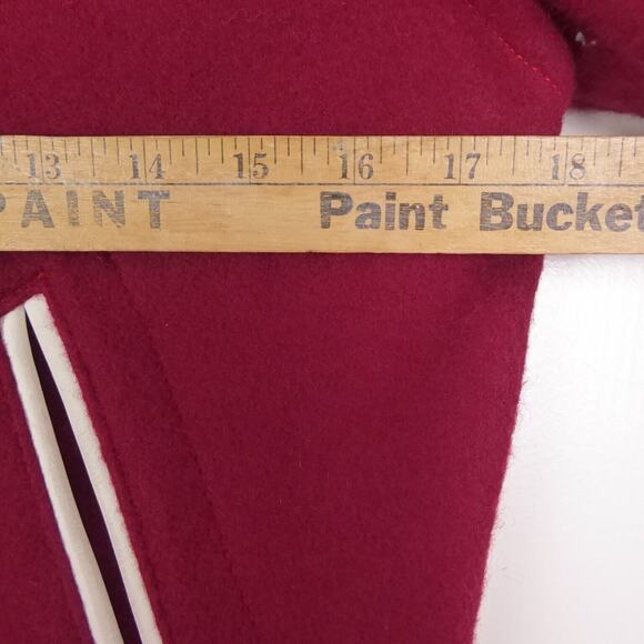 VTG Jacket Womens SZ S Letterman Varsity Hooded Preppy Scholastic Chief Logo - Picture 6 of 9